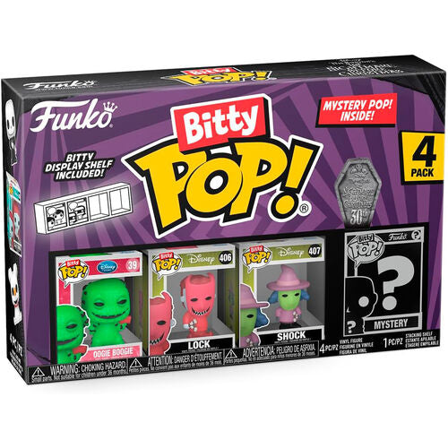 Blister 4 figuras Bitty POP Disney Nightmare Before Christmas Oogie Boogie
