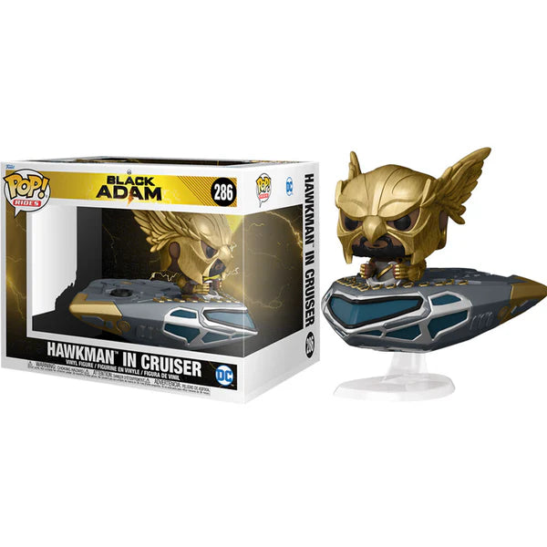 Rides DC Black Adam Hawkman In Cruiser