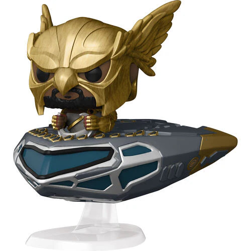 Rides DC Black Adam Hawkman In Cruiser