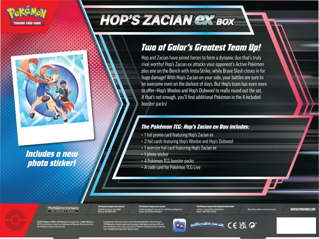 Hop's Zacian ex Box