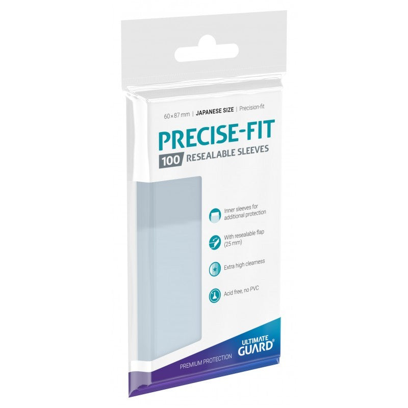 Ultimate Guard - Precise-Fit Sleeves Resealable Japanese Size Transparent (100)