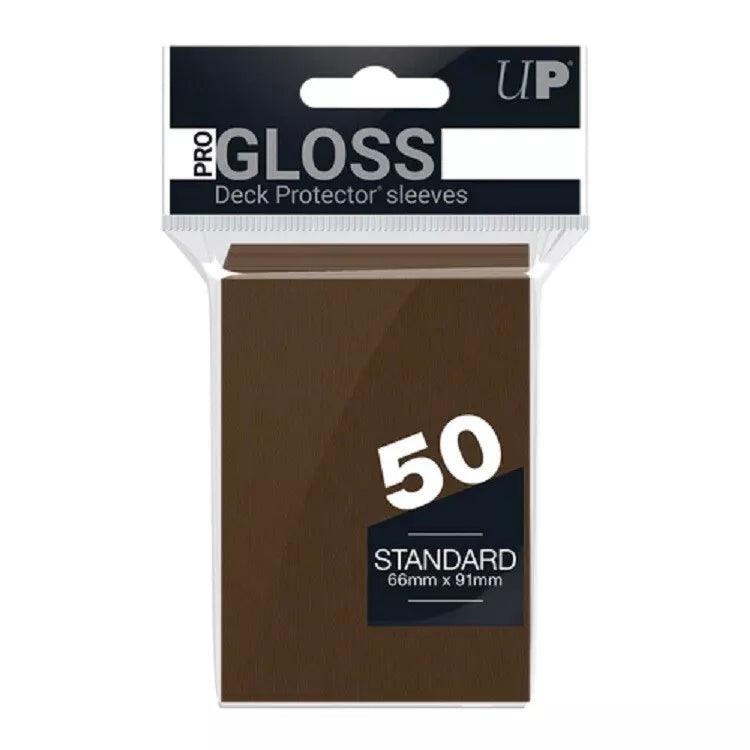Ultra Pro - PRO-Gloss Standard Deck Protector Sleeves (50) - Marrom