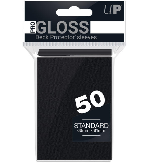Ultra Pro - PRO-Gloss Standard Deck Protector Sleeves (50) - Black