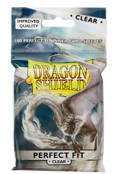 Dragon Shield - Standard Perfect Fit Toploading Sleeves - Clear/Clear (100 Sleeves)