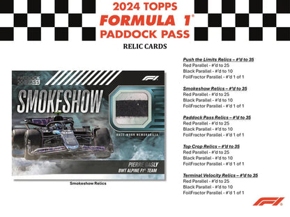 2024 Topps Paddock Pass F1 Formula 1-6-Pack Blaster