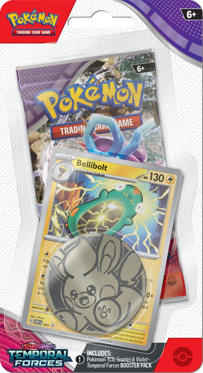 Pokémon TCG: Scarlet & Violet - Temporal Forces - Premium Checklane Blister Bellibolt