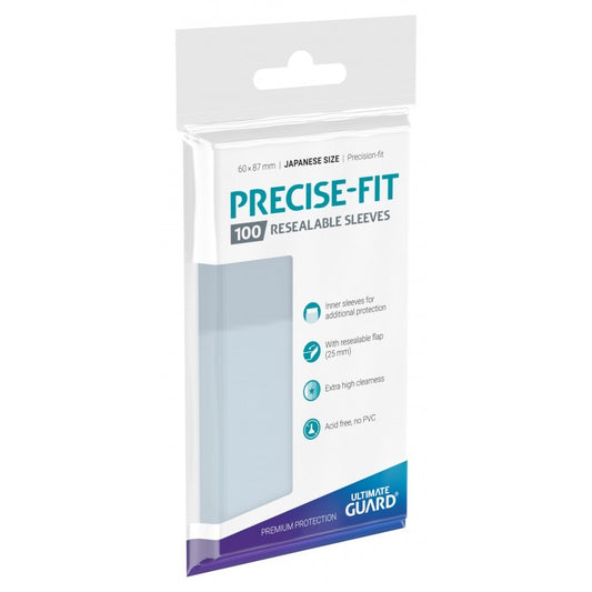 Ultimate Guard - Precise-Fit Sleeves Resealable Japanese Size Transparent (100)