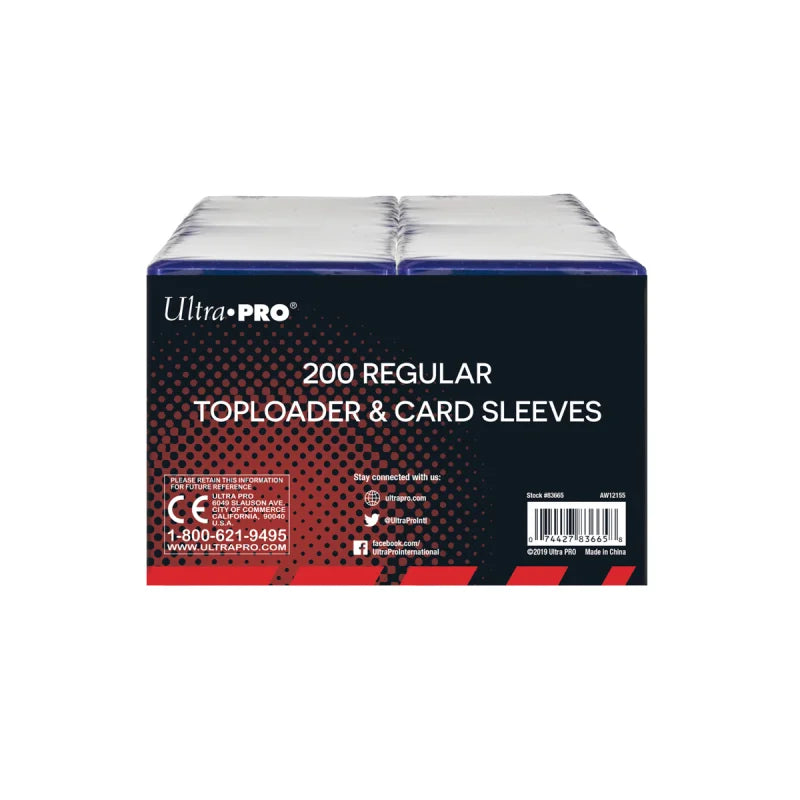 Ultra Pro - 3" x 4" Regular Toploaders (200) + Soft Sleeves (200)