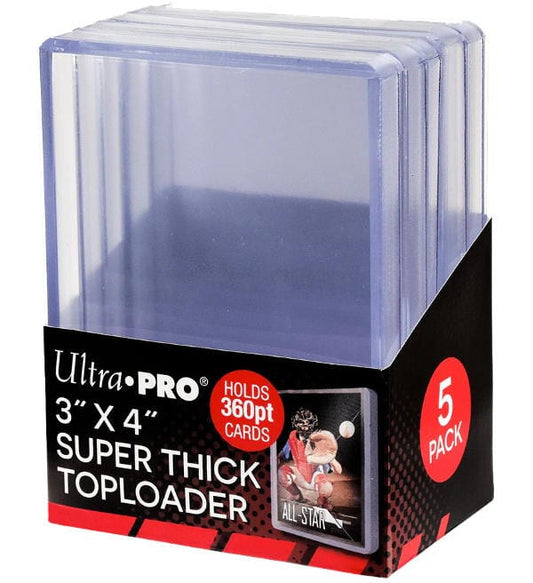 Ultra Pro - 3" x 4" Super Thick 360pt Toploader (5 Pieces)